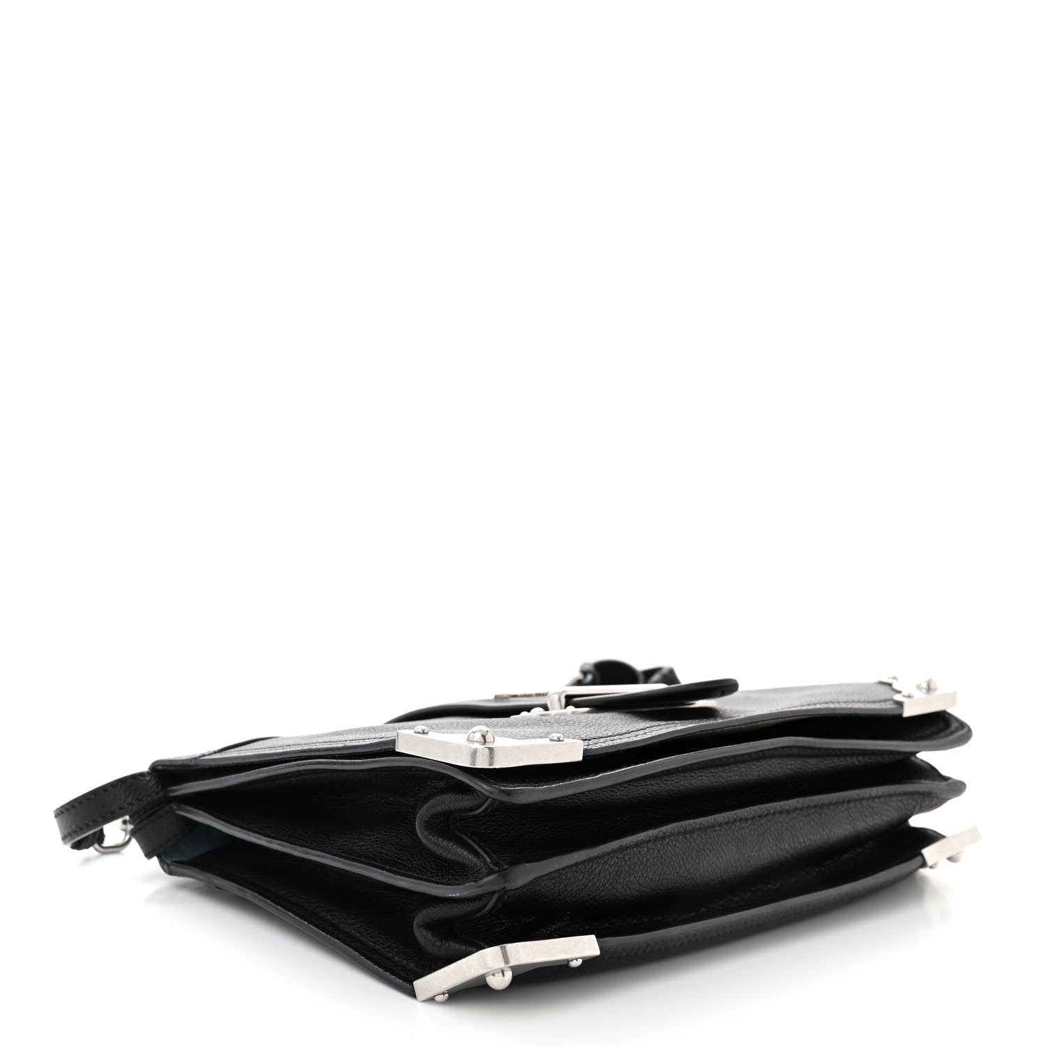 Prada Glace Calf Large Soft Cahier Bag Black Astrale 4 of 12