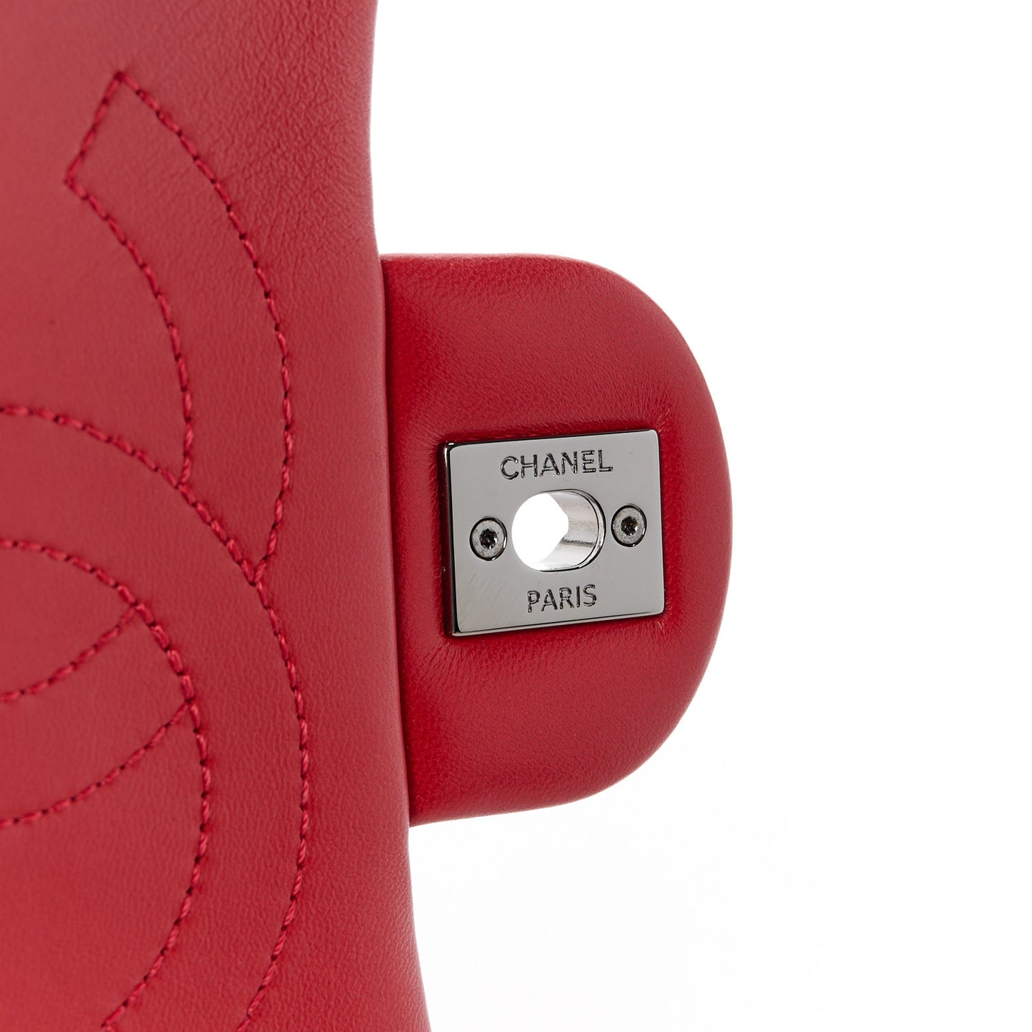 Lambskin Small CC Crossing Flap Red