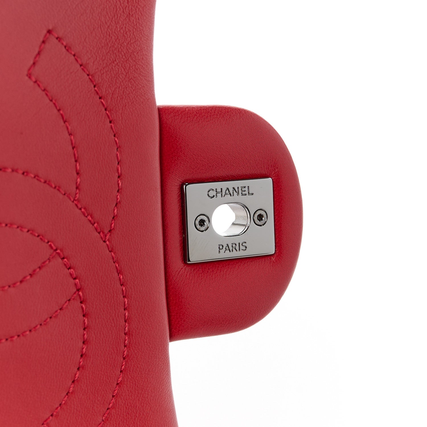 Chanel Lambskin Small CC Crossing Flap Red 7 of 12