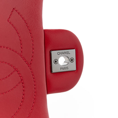 Chanel Lambskin Small CC Crossing Flap Red 7 of 12