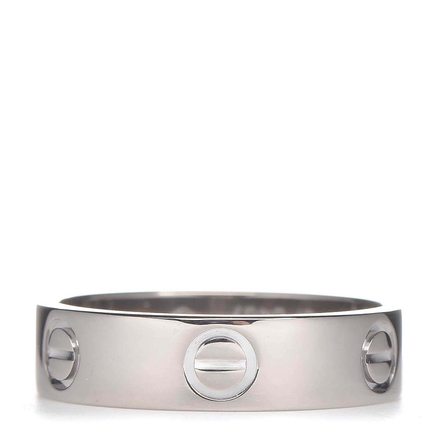 Cartier 18K White Gold 5.5mm LOVE Ring 58 8.5 3 of 4
