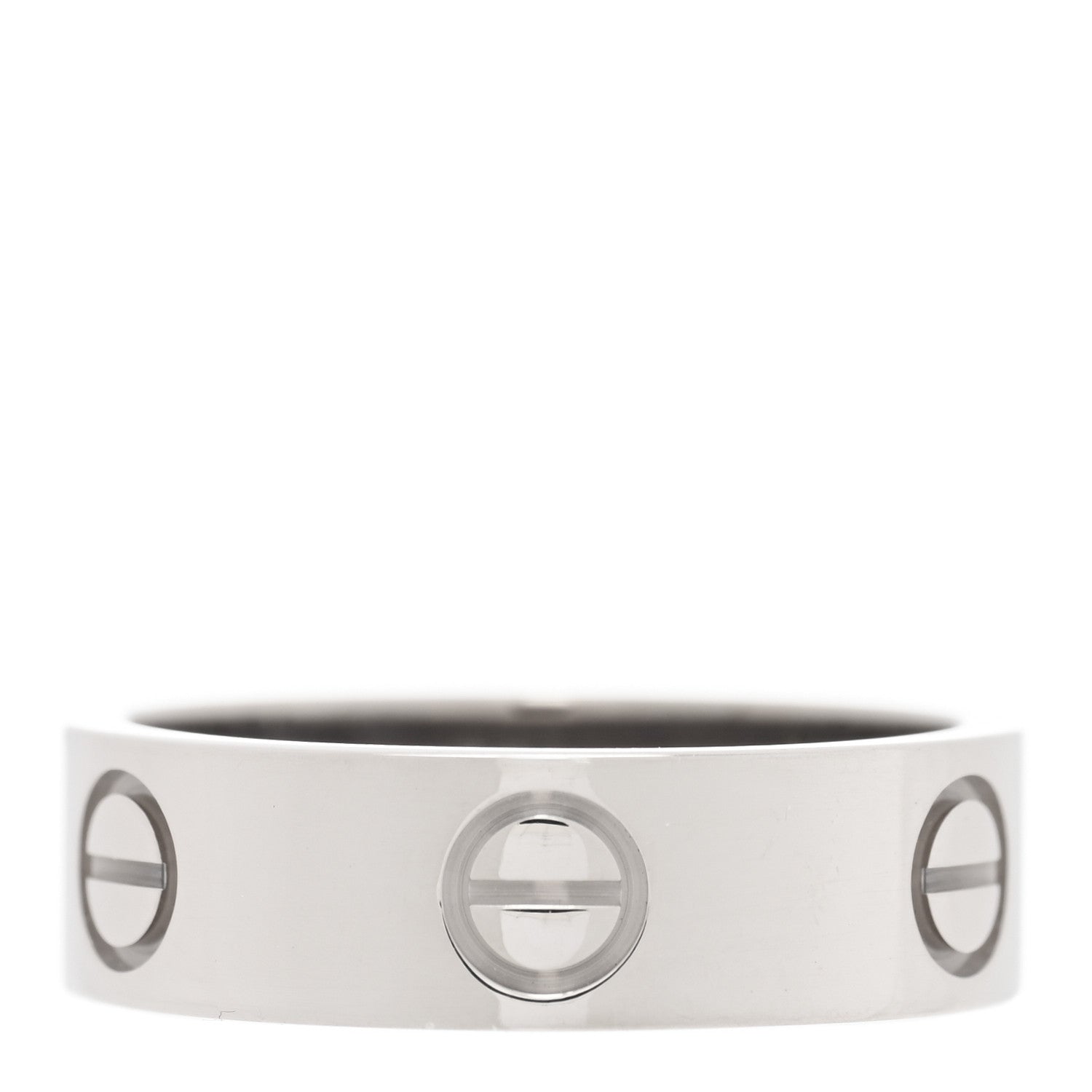 Cartier 18K White Gold 5.5mm LOVE Ring 52 6 1 of 5