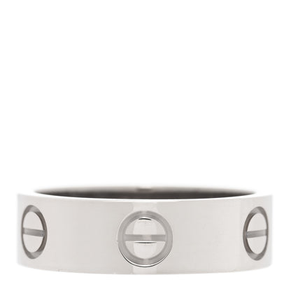 Cartier 18K White Gold 5.5mm LOVE Ring 52 6 1 of 5