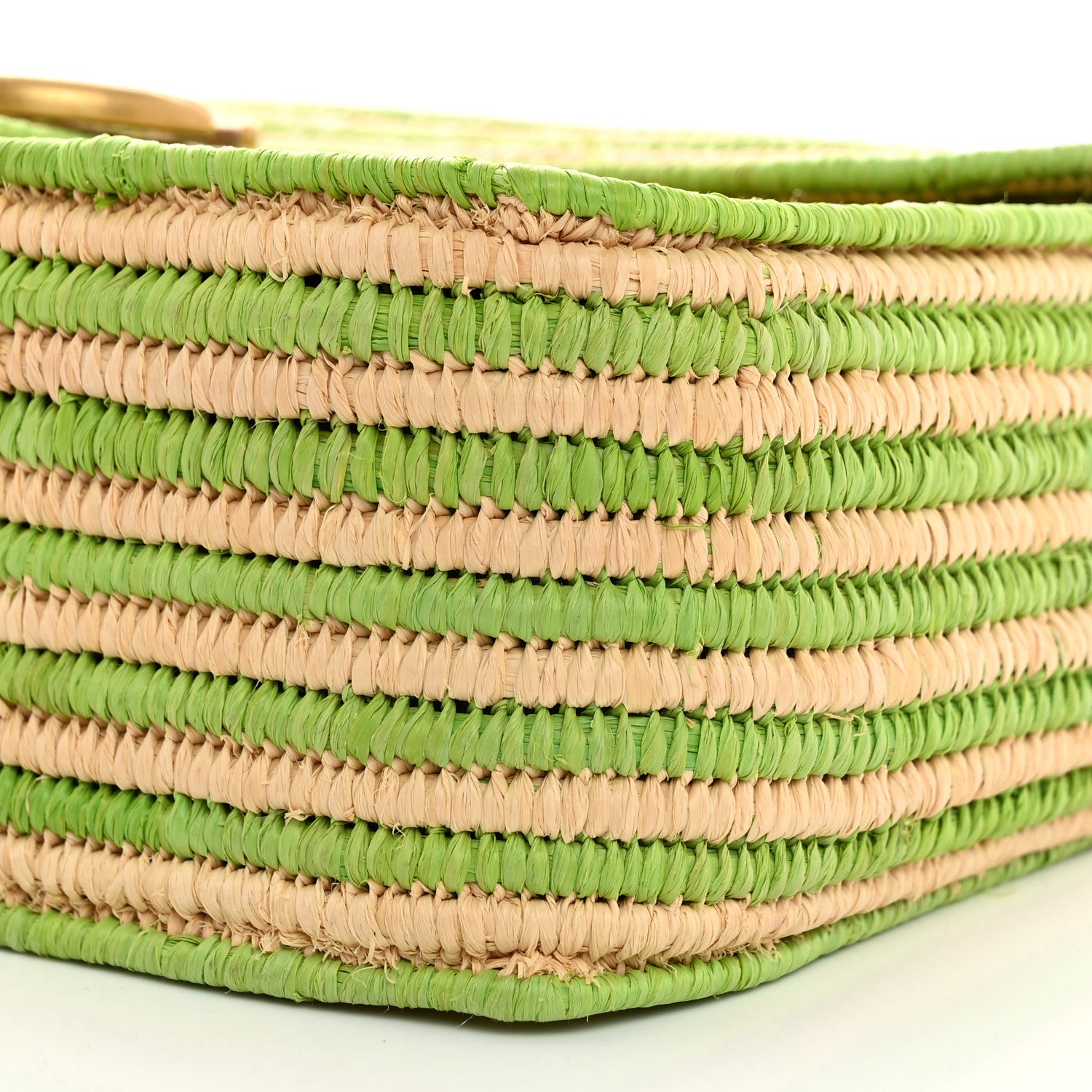 Gucci Raffia Woven Small GG Marmont Shoulder Bag Natural Light Green 9 of 9