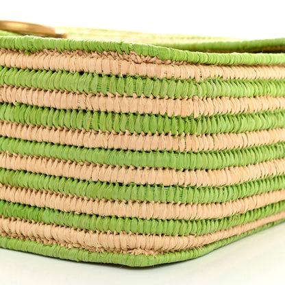 Gucci Raffia Woven Small GG Marmont Shoulder Bag Natural Light Green 9 of 9