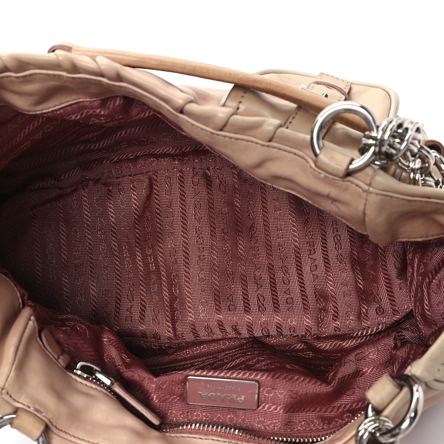 Soft Calf Pocket Shoulder Bag Cipria Talco