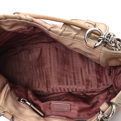 Prada Soft Calf Pocket Shoulder Bag Cipria Talco 5 of 12