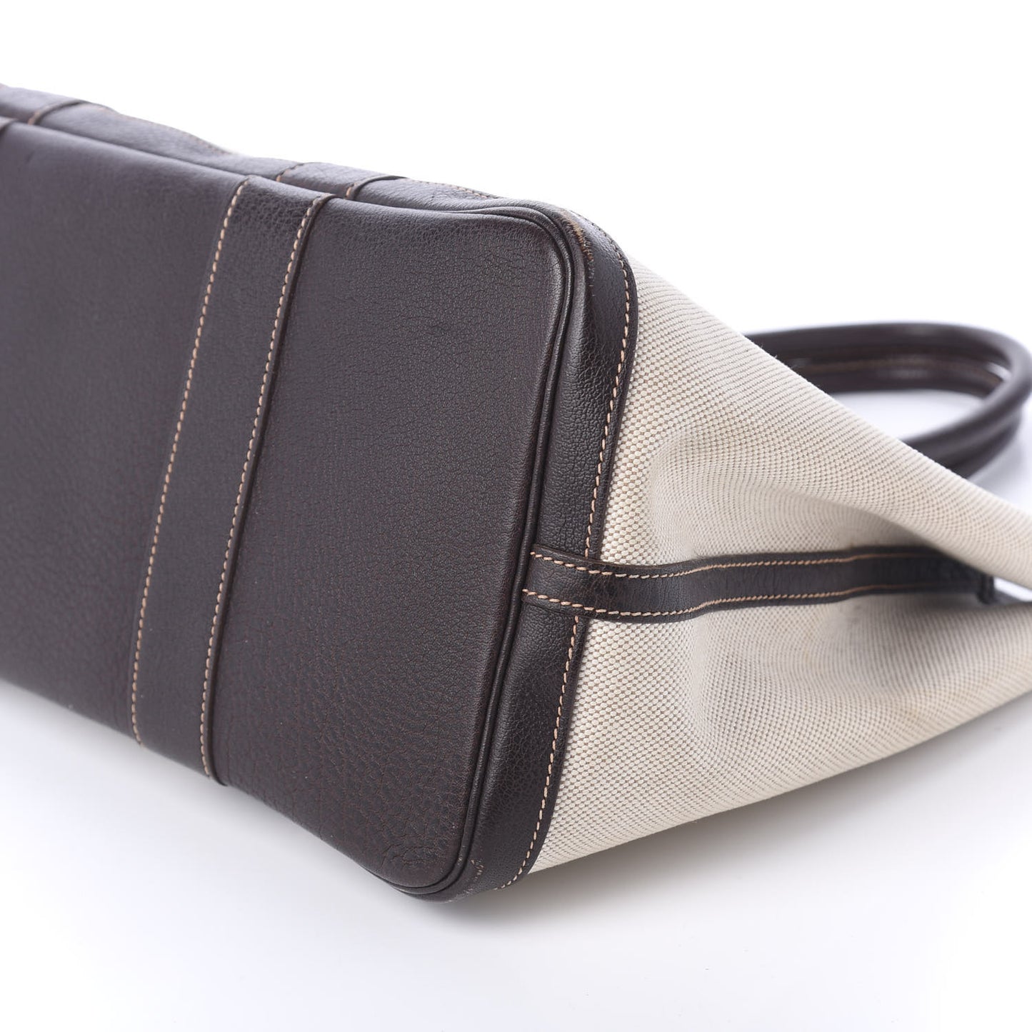 Toile Buffle Gala Garden Party Tote 36 MM Marron Fonce