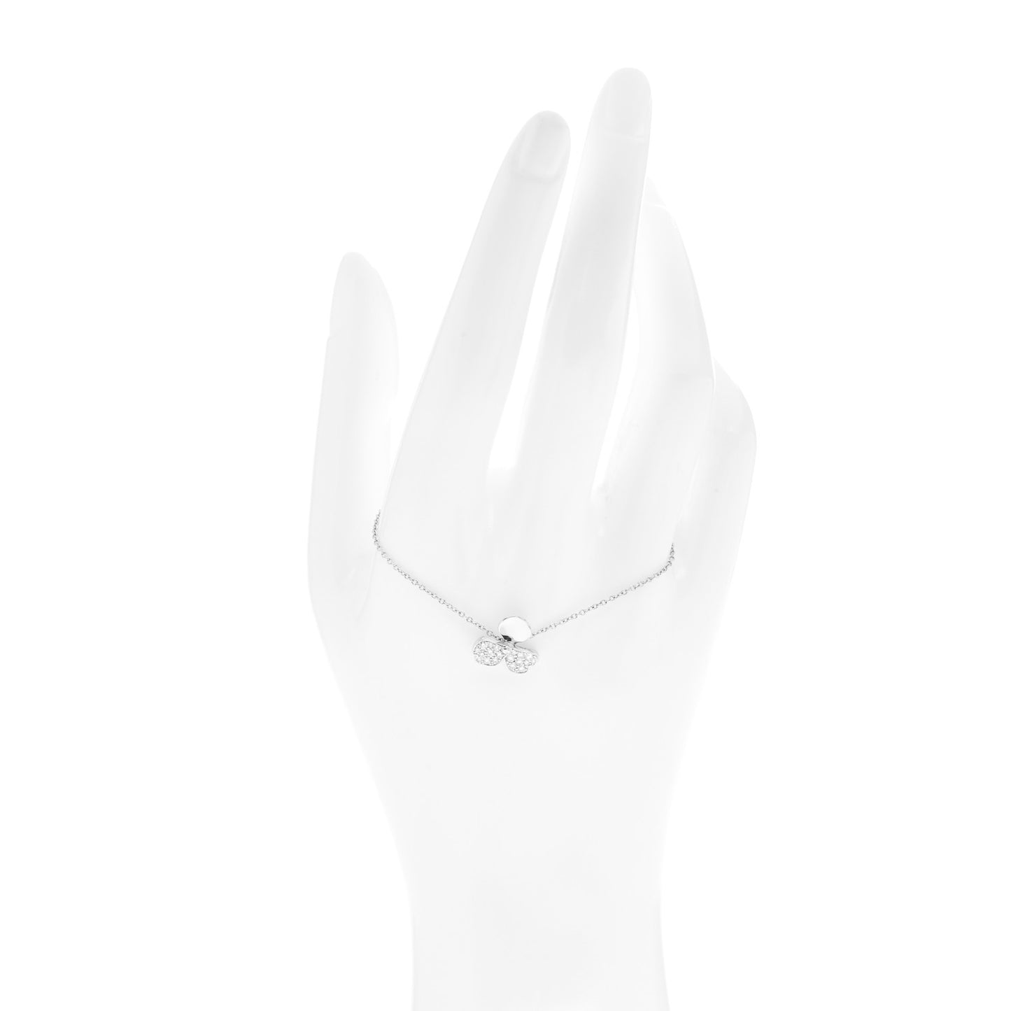 Platinum Diamond Paper Flowers Bracelet