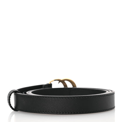 Gucci Calfskin Double G 20mm Belt 80 32 Black 2 of 5