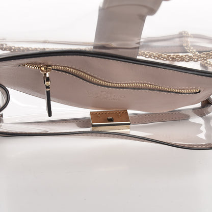 Valentino Garavani PVC Nappa Naked Medium Glam Lock Rockstud Flap Poudre 6 of 9