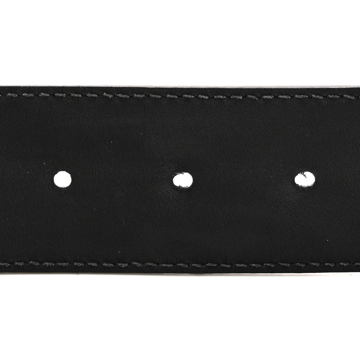 Gucci Textured Dollar Calfskin Nickel Double G 40mm Belt 85 34 Black 5 of 6