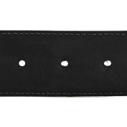 Gucci Textured Dollar Calfskin Nickel Double G 40mm Belt 85 34 Black 5 of 6