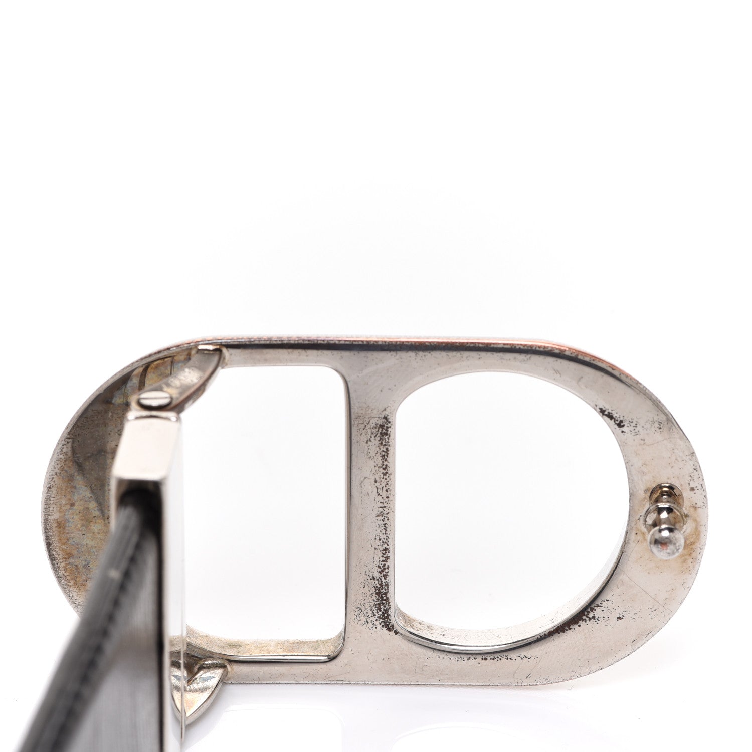 Christian Dior Calfskin 30 Montaigne Reversible Belt 85 Black Dark Brown 5 of 5
