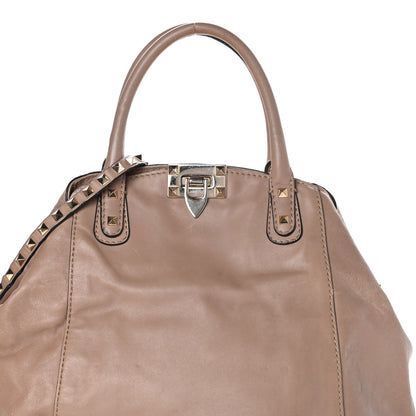 Valentino Garavani Calfskin Rockstud New Dome Bucket Tote Poudre 10 of 13