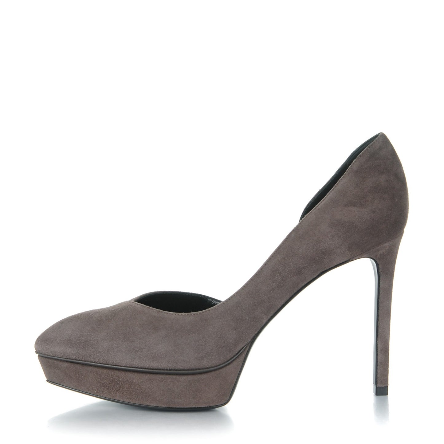 Suede Janis 80 D'Orsay Pumps 39 Road Gray