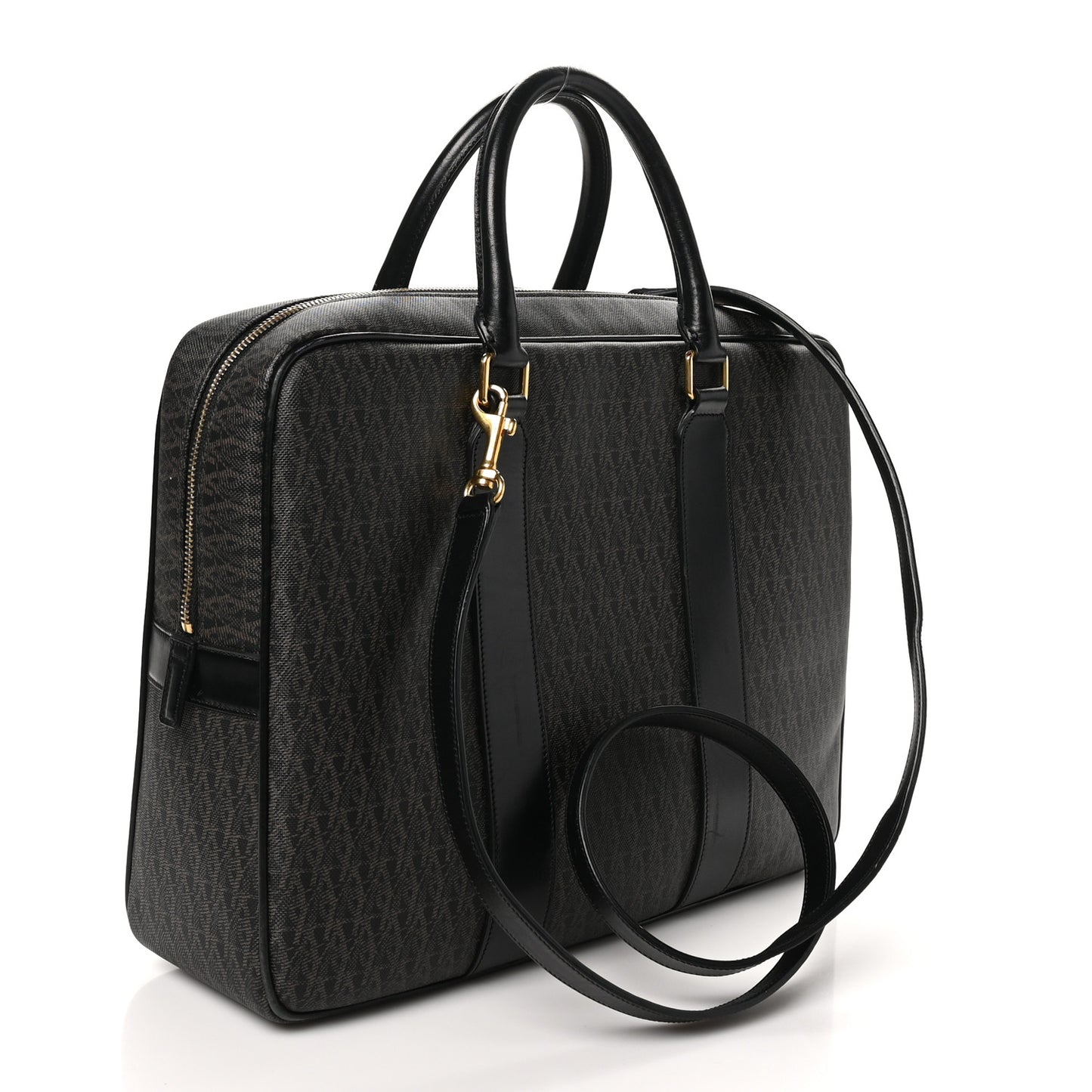 Toile Classic Monogram Rodeo Briefcase Black