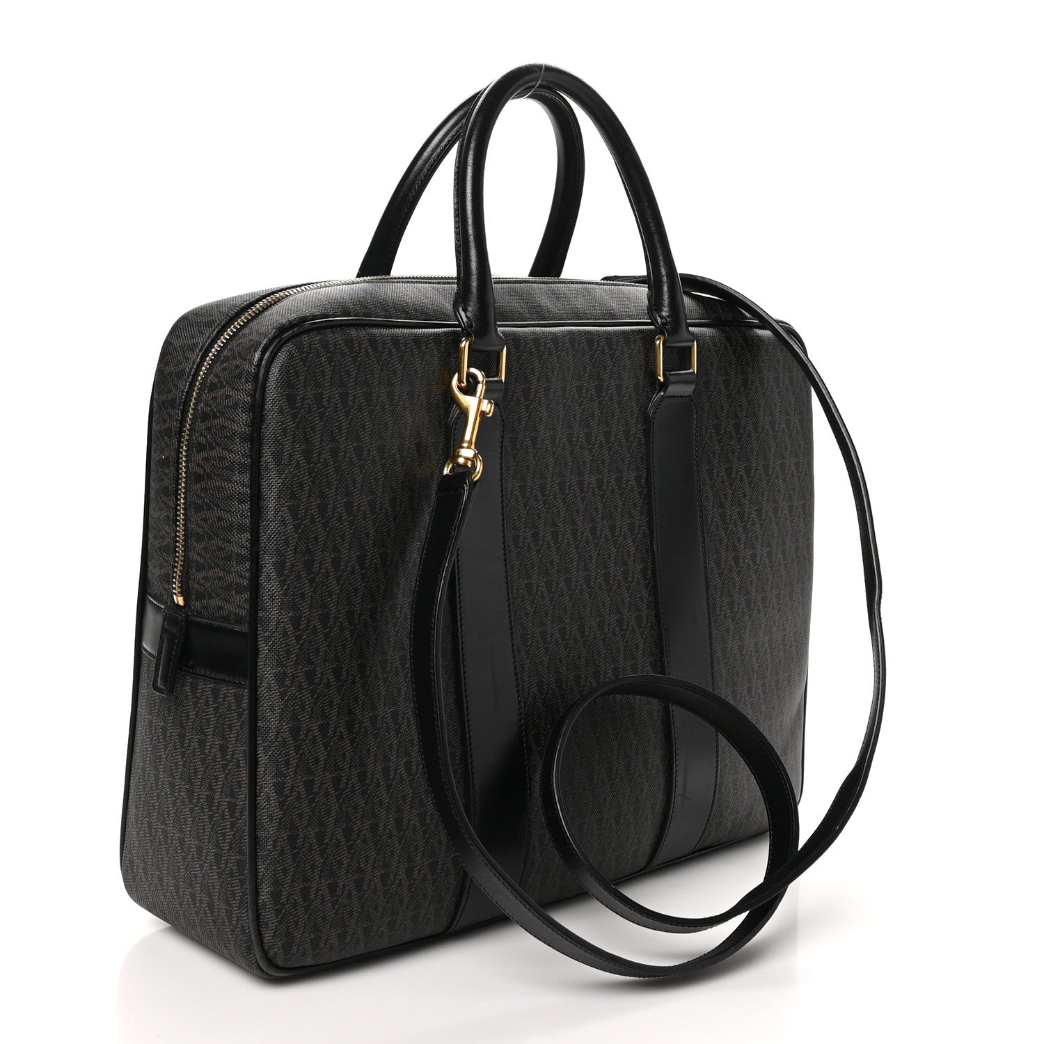 Saint Laurent Toile Classic Monogram Rodeo Briefcase Black 3 of 14