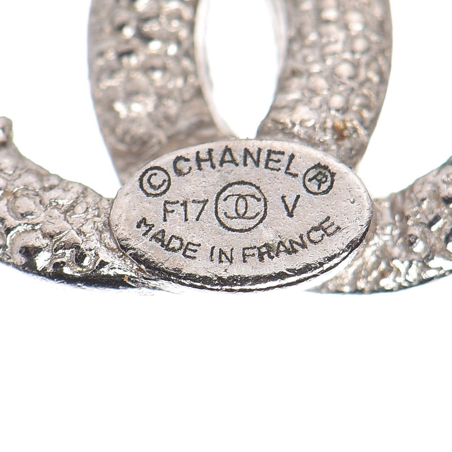 Crystal Mini CC Earrings Silver