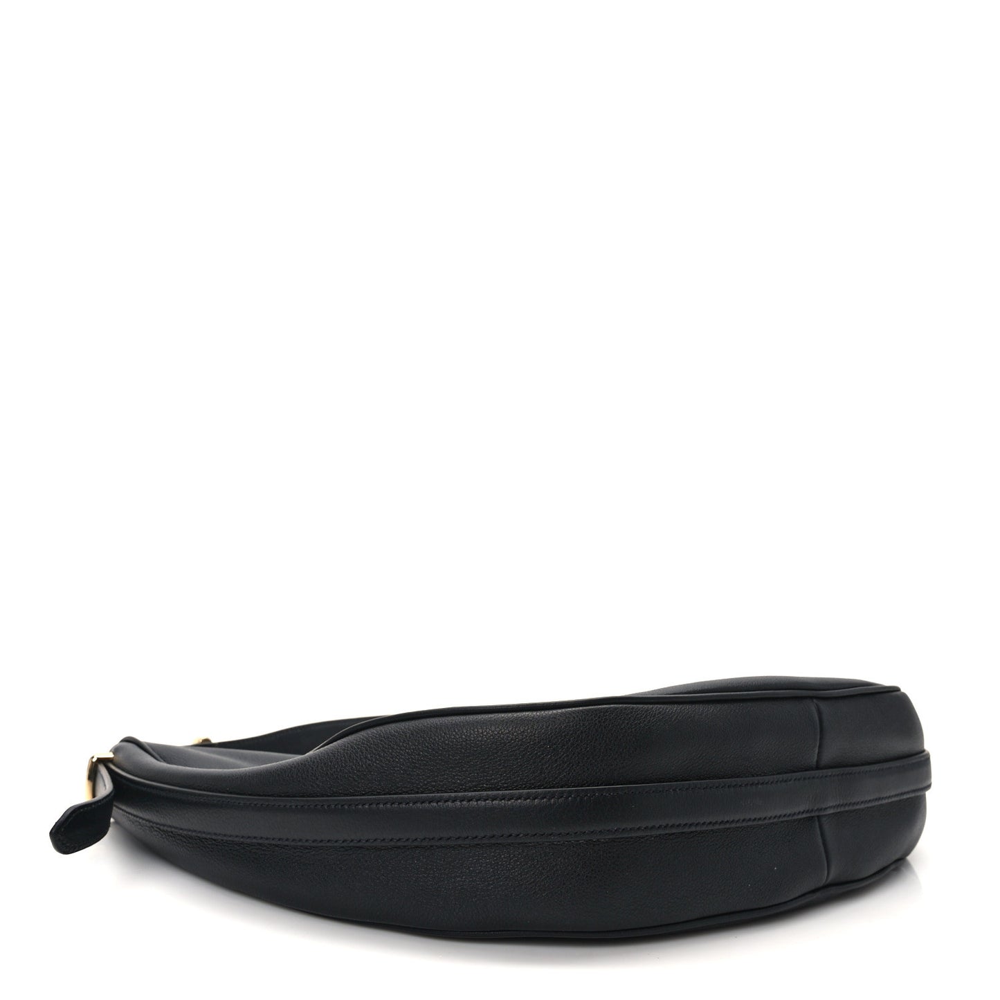 Soft Calfskin Arque Shoulder Bag Black