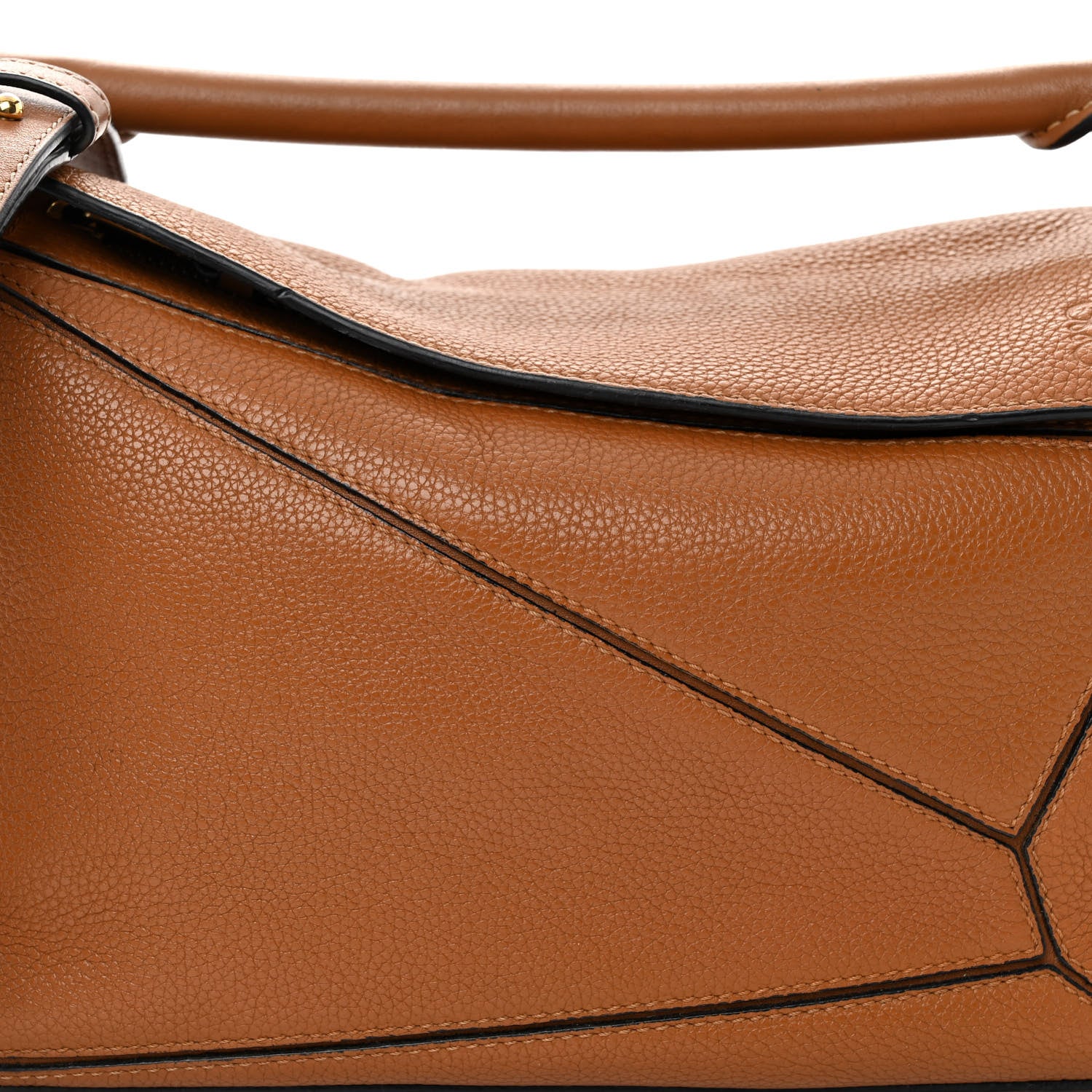 Loewe Grained Calfskin Small Puzzle Bag Tan 7 of 9
