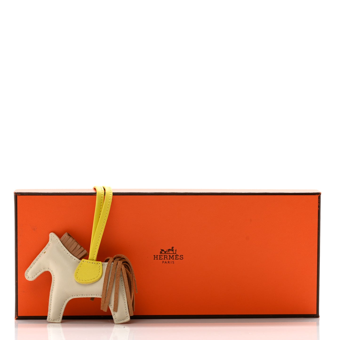 Milo Lambskin Grigri Rodeo Horse Bag Charm PM Craie Chai Lime