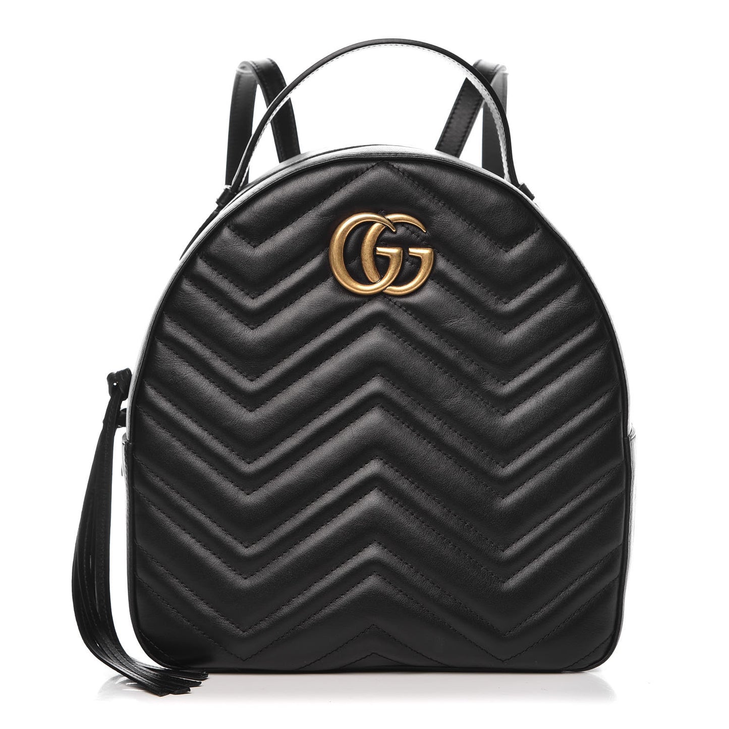 Calfskin Matelasse GG Marmont Backpack Black