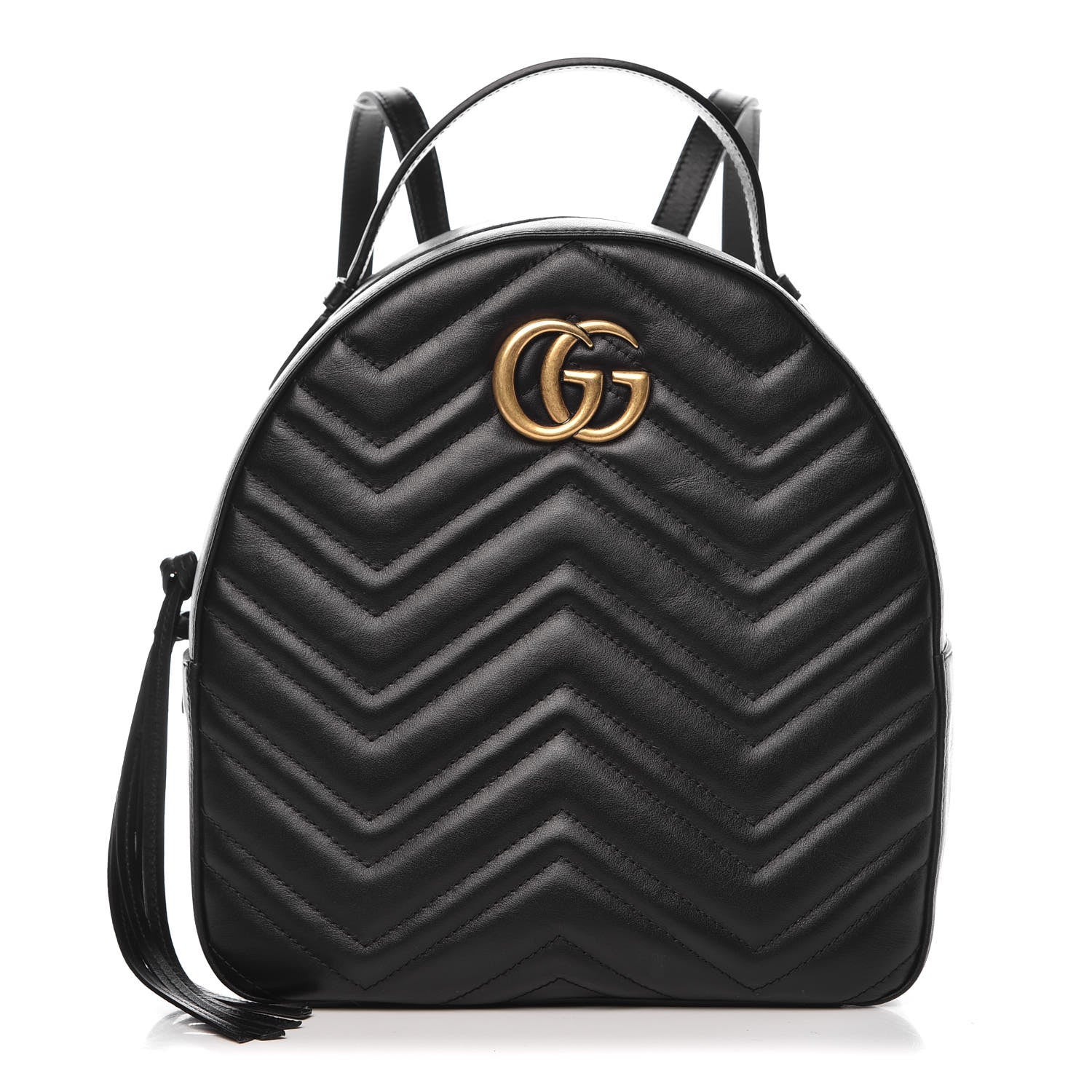 Gucci Calfskin Matelasse GG Marmont Backpack Black 1 of 9