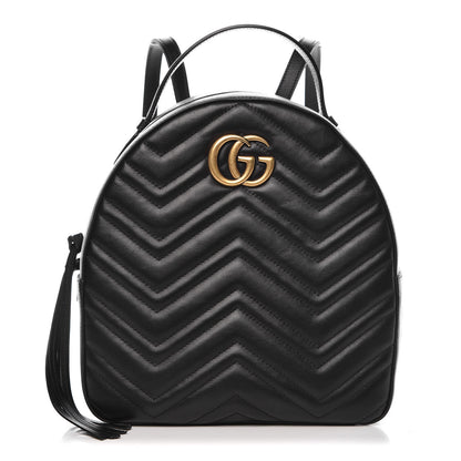 Gucci Calfskin Matelasse GG Marmont Backpack Black 1 of 9