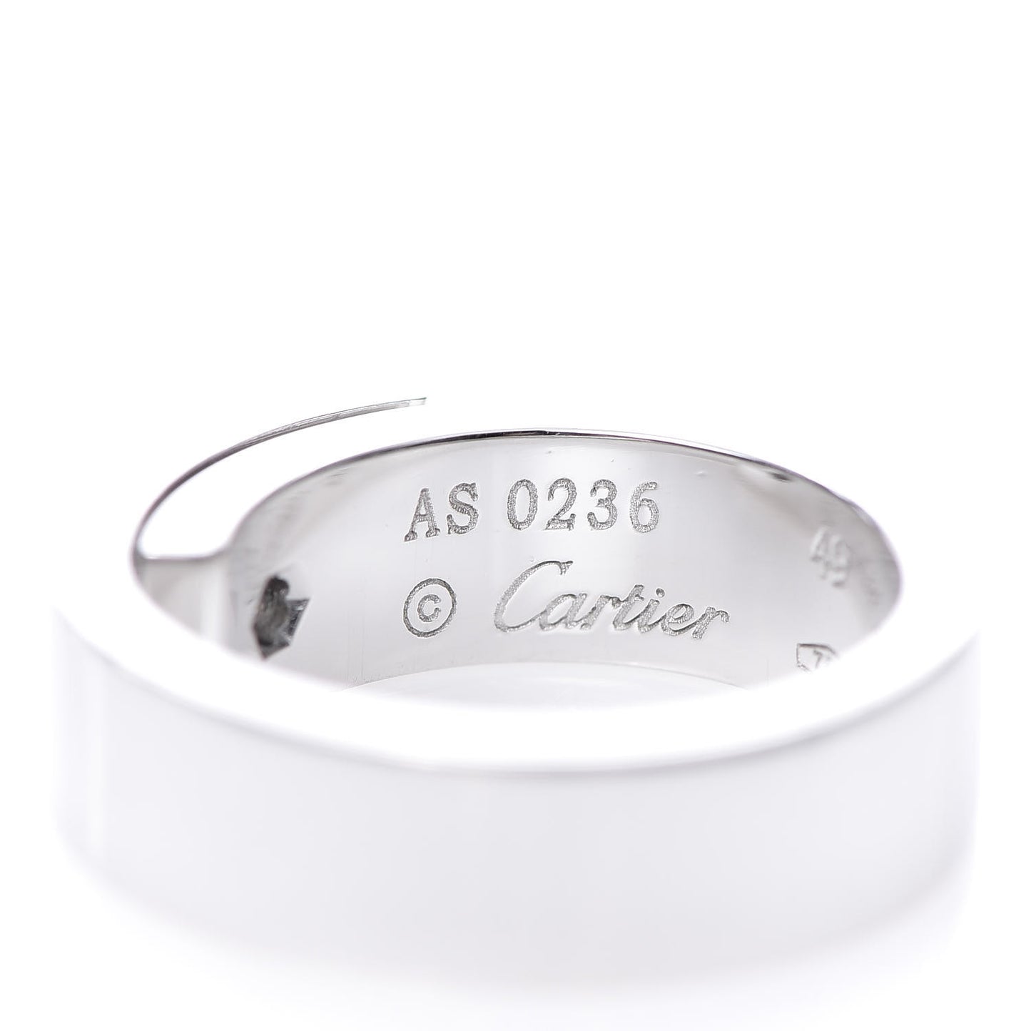 18K White Gold Diamond Anniversary Band Ring 49 4.75