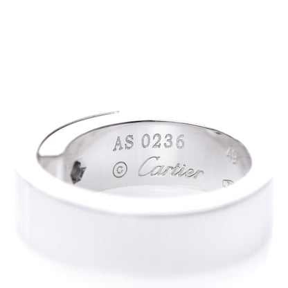 Cartier 18K White Gold Diamond Anniversary Band Ring 49 4.75 5 of 6
