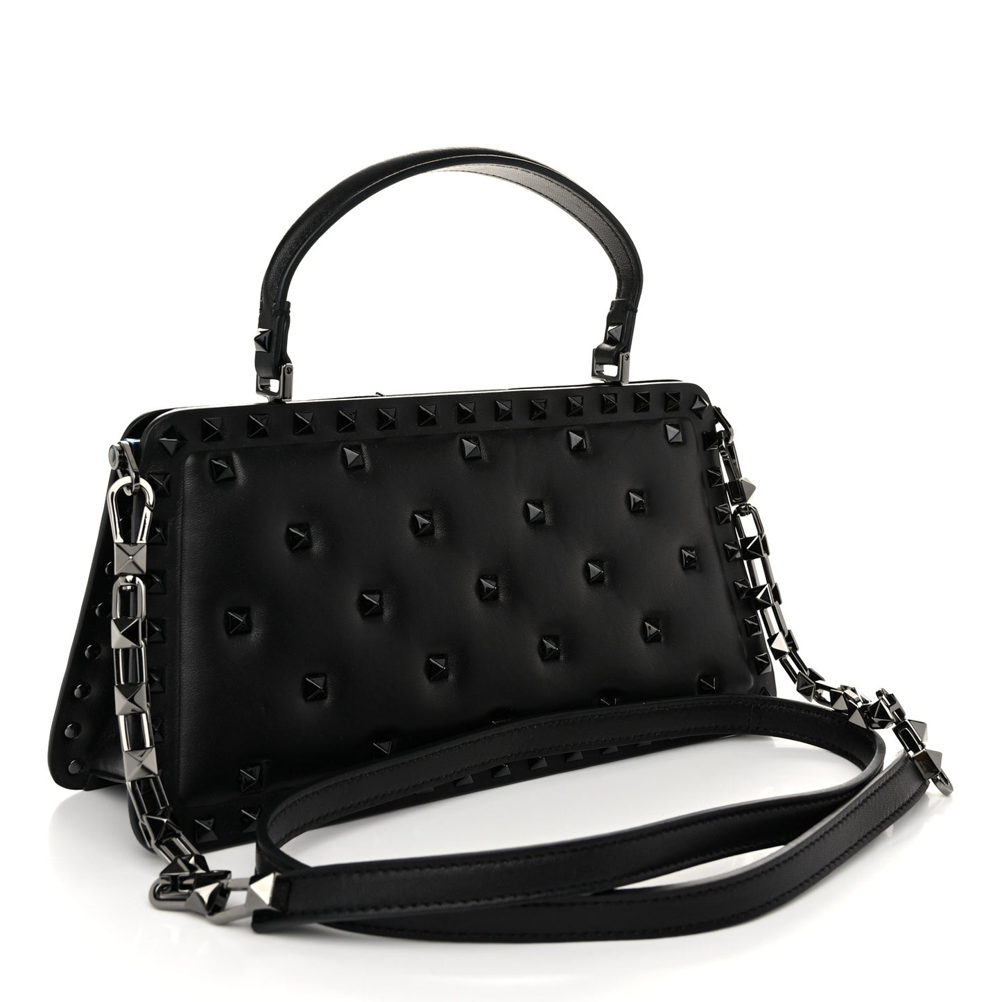 Rockstud Spike Shoulder Bag Black