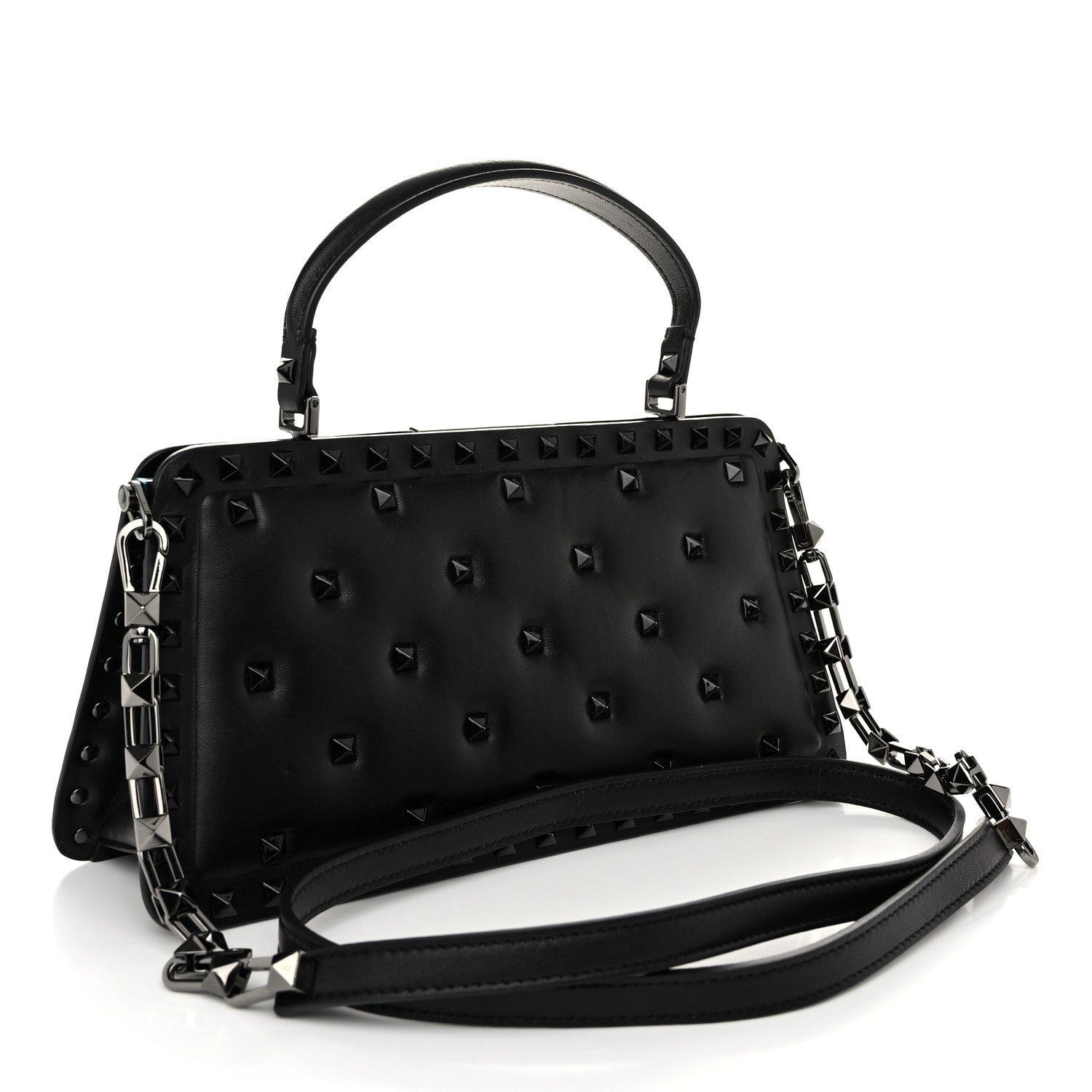 Valentino Garavani Rockstud Spike Shoulder Bag Black 3 of 10