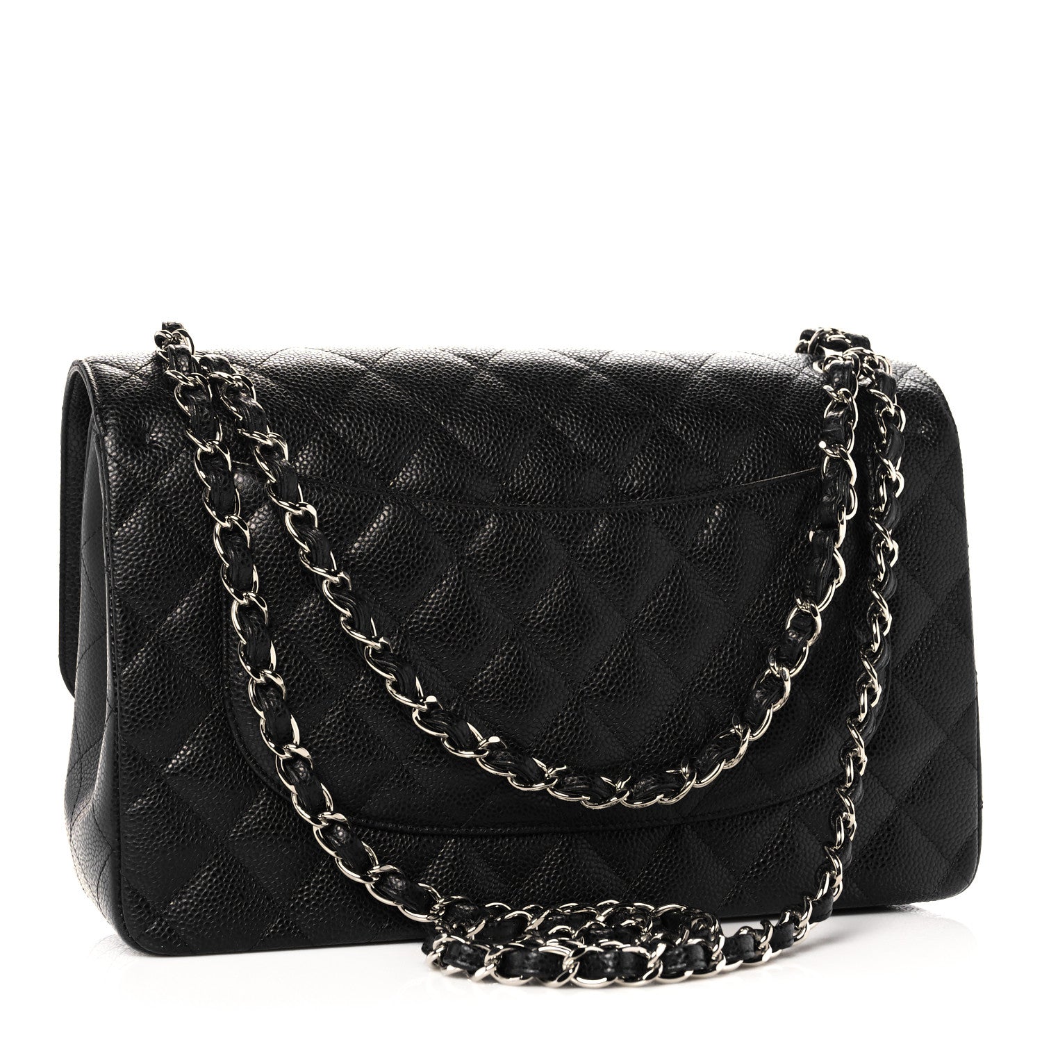 Chanel Caviar Quilted Jumbo Double Flap Black 2 of 10