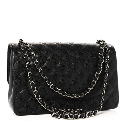 Chanel Caviar Quilted Jumbo Double Flap Black 2 of 10
