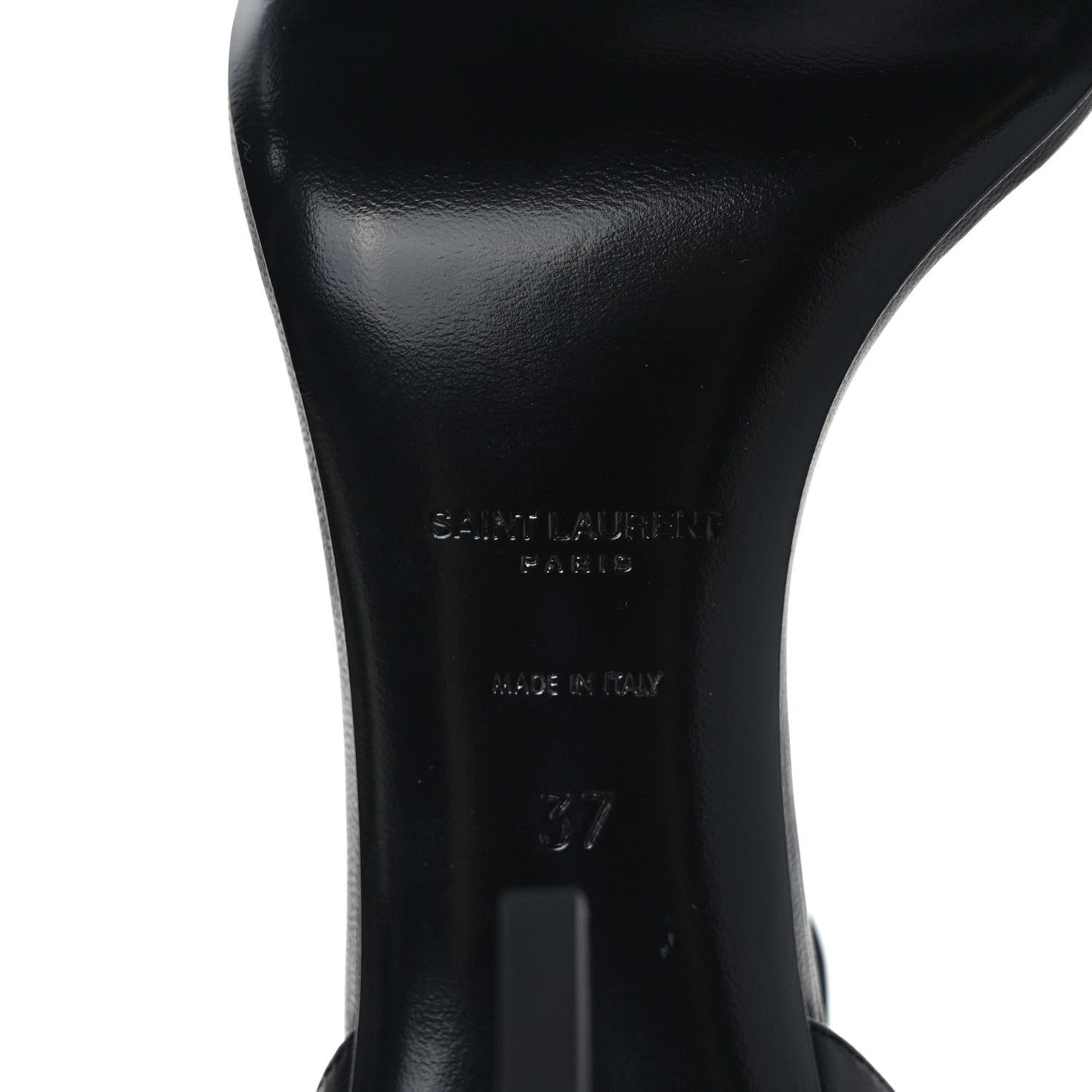 Calfskin Opyum 110 Sandals 37 Black Silver