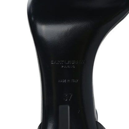 Saint Laurent Calfskin Opyum 110 Sandals 37 Black Silver 6 of 8