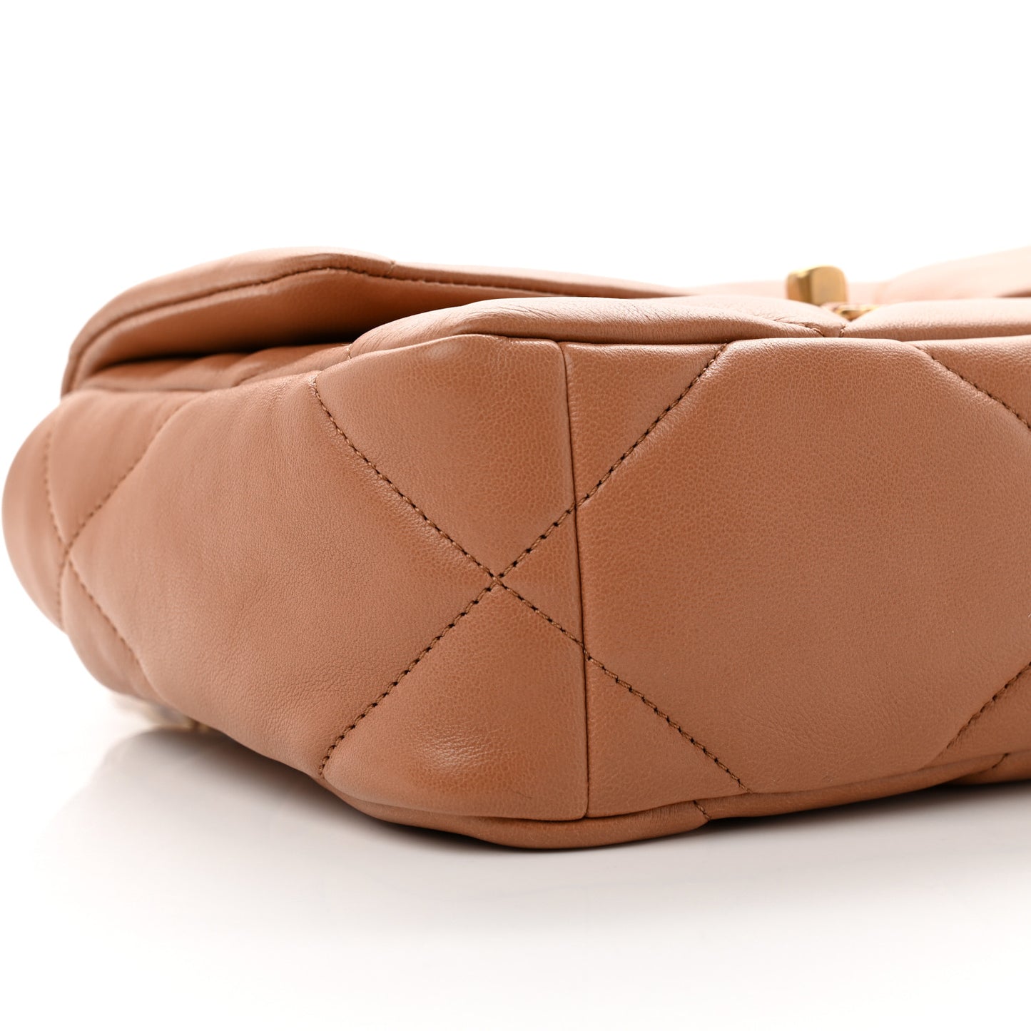 Lambskin Quilted Medium Chanel 19 Flap Brown