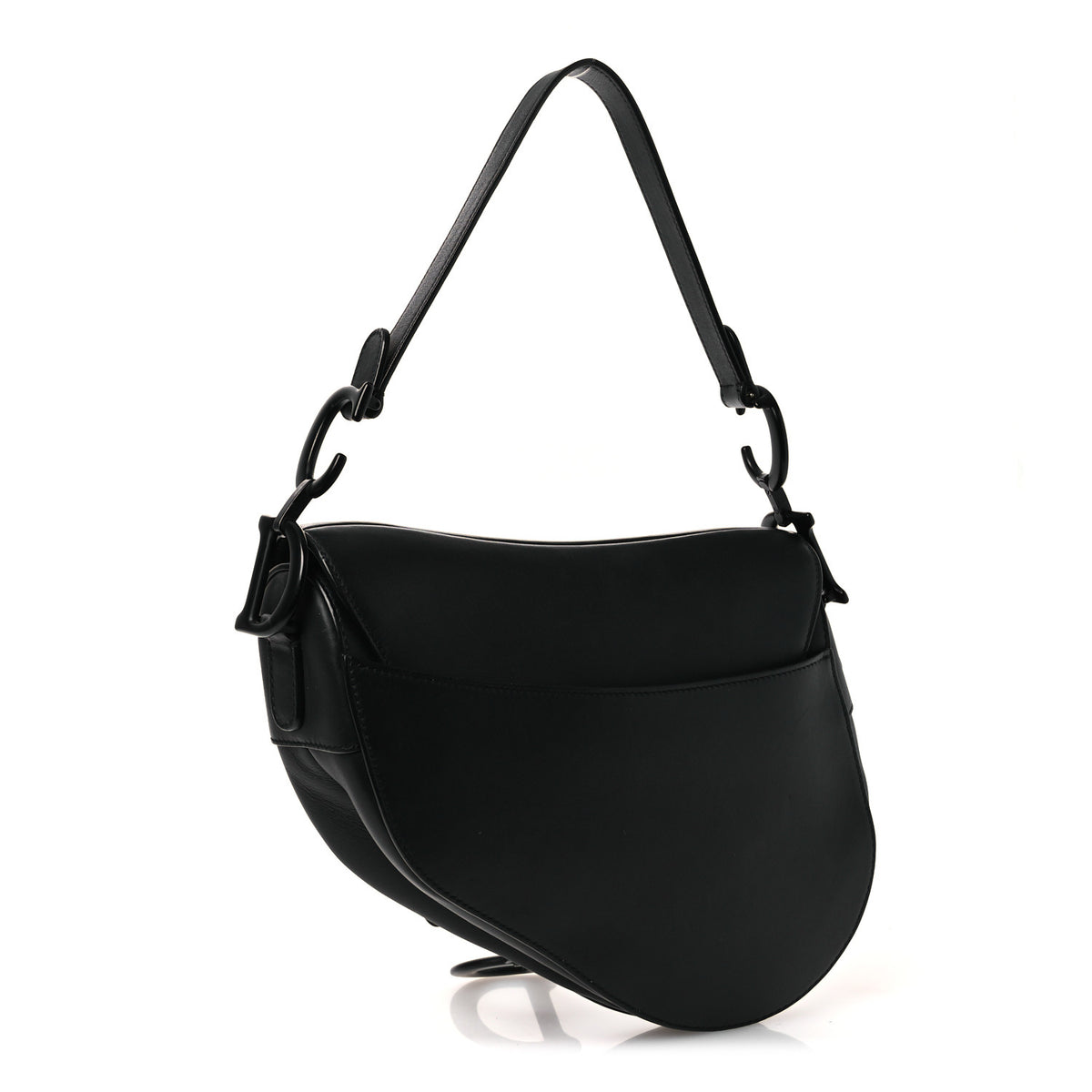 Ultra Matte Calfskin Saddle Bag Black