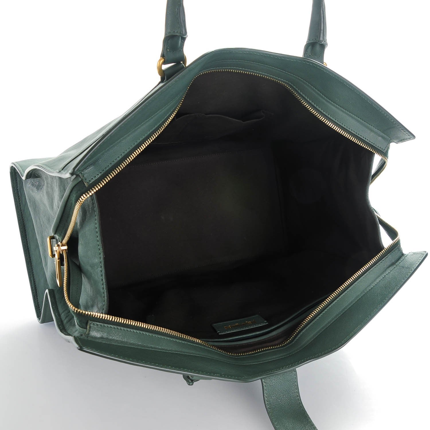 Saint Laurent Sheepskin Large Cabas ChYc Hunter Green 5 of 7