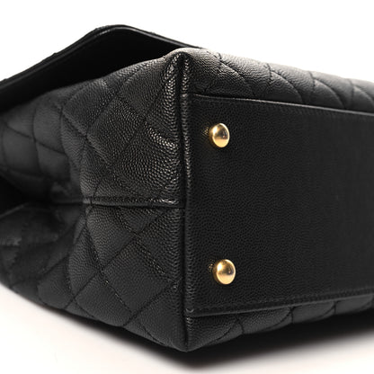 Chanel Caviar Quilted Small Coco Chain Handle Flap Black 9 of 11