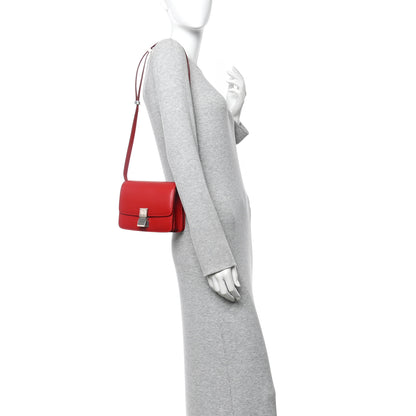 Celine Box Calfskin Small Classic Box Flap Bag Red 2 of 12