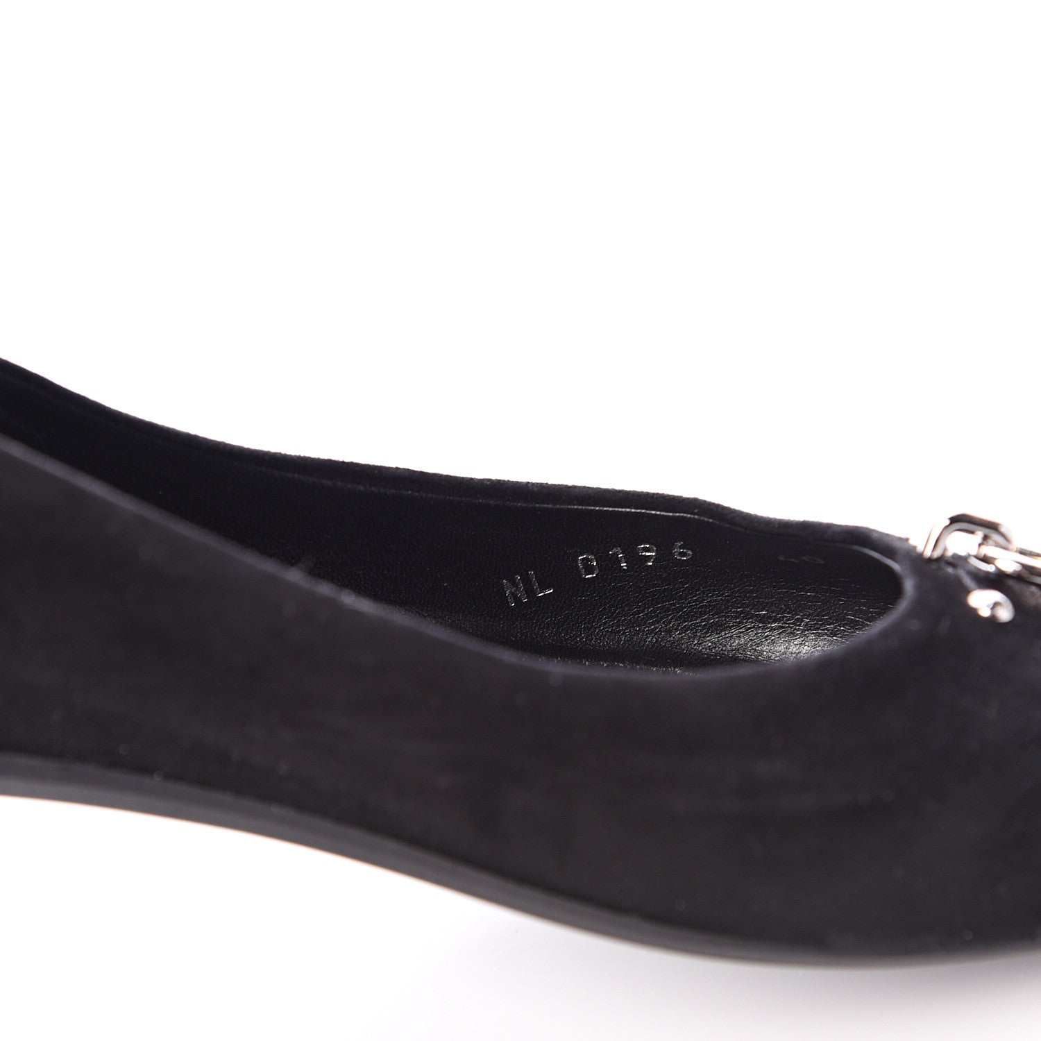 Louis Vuitton Suede Lock It Ballerina Flats 40 Black 9 of 10