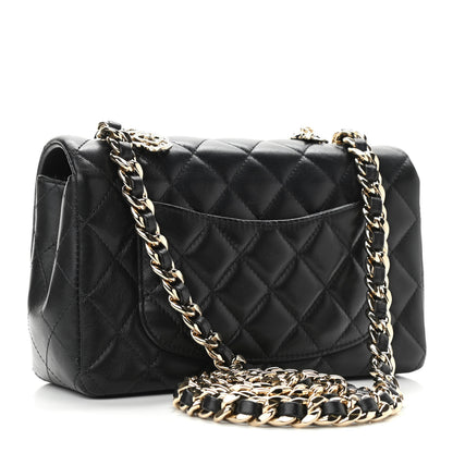 Chanel Lambskin Quilted Mini Coco Charms Rectangular Flap Black 3 of 14