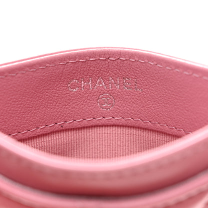 Chanel Lambskin Quilted Crystal Star Card Holder Pink 6 of 7
