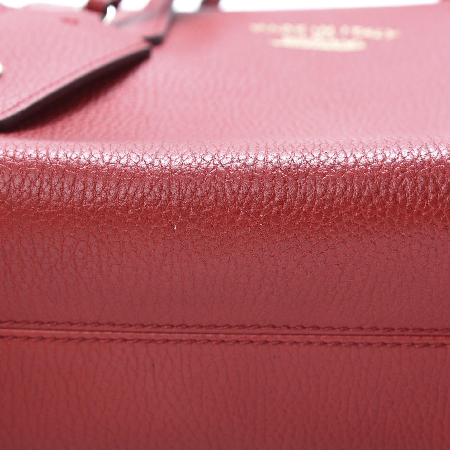 Dollar Calfskin MIni Swing Top Handle Bag Tabasco