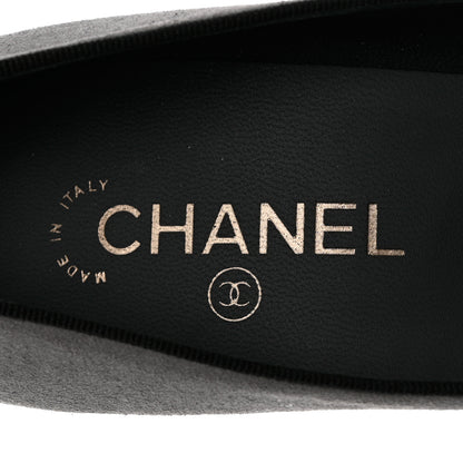 Chanel Suede Cap Toe Pumps 40 Grey Black 7 of 12