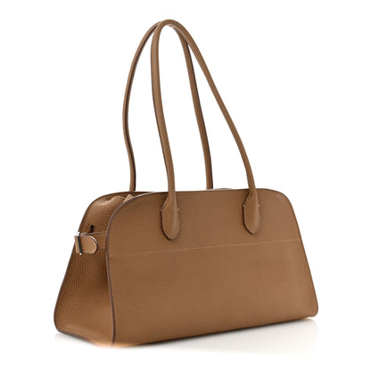 The Row Matte Grained Calfskin Margaux Shoulder 12 Sandpit 3 of 11