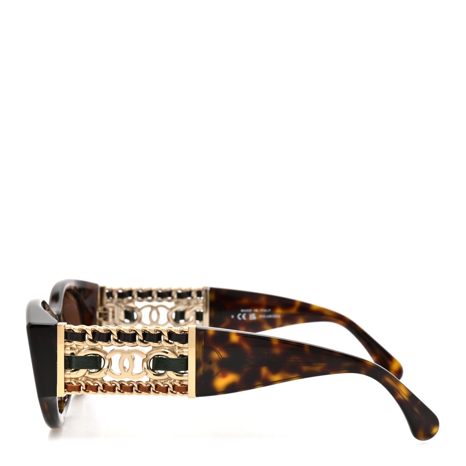 Chanel Acetate Calfskin Chain Polarized CC Sunglasses 5536-Q-A