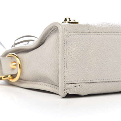 Balenciaga Chevre Gold Metallic Edge Hardware Mini City Gris Clair Gris Perle 9 of 11